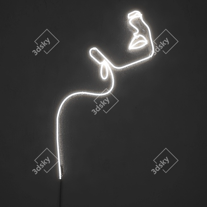 Neon Light Set - Vibrant Illumination for Bars, Cafes, and Homes 3D model image 5