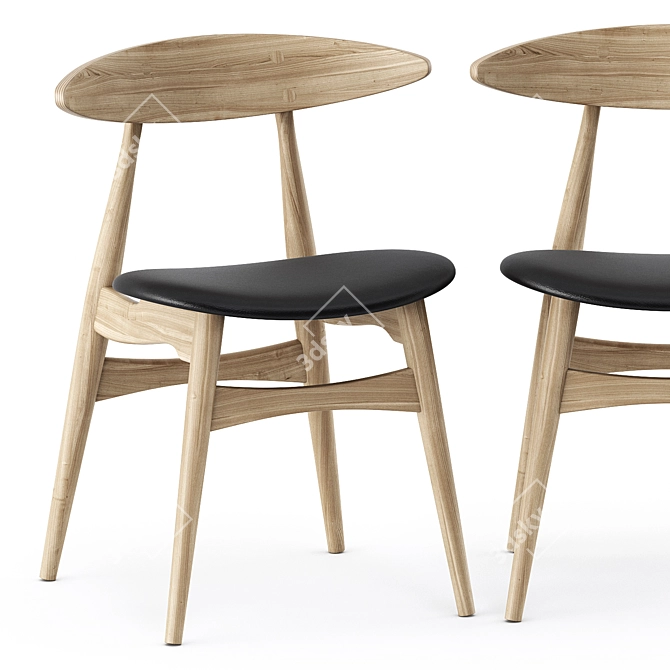 Title: Iconic CH33 Chairs by Carl Hansen 3D model image 3