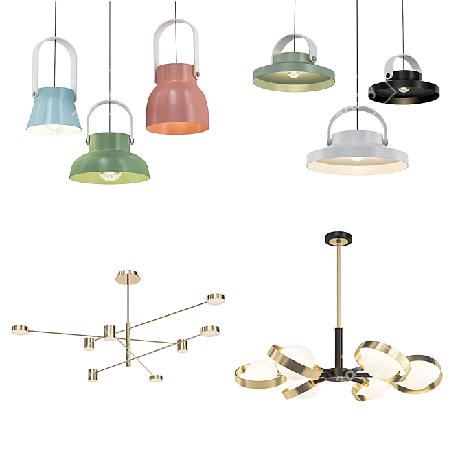 Modern Chandelier Collection 3D model image 1