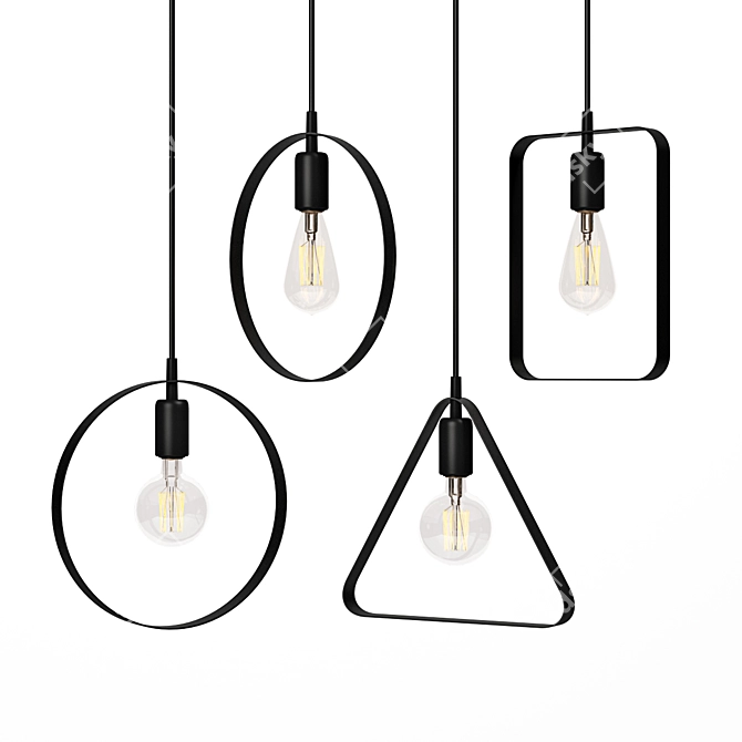 Elegant EGLO BEDINGTON Lighting Set 3D model image 3