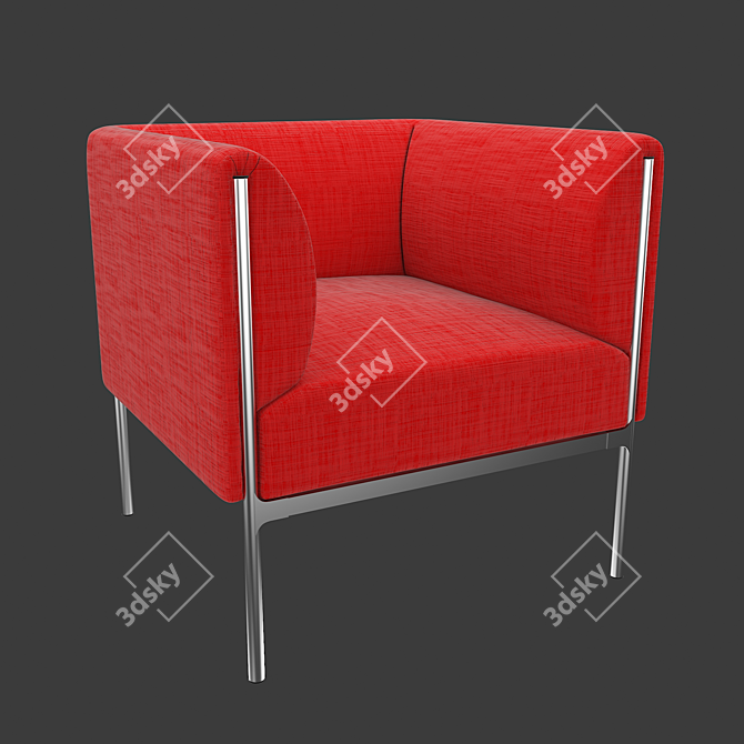Elegant LS-16 Arm Chair: Timeless Beauty 3D model image 2