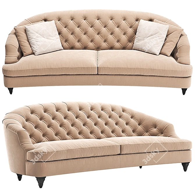 Tosconova Savon Sofa: Elegant and Stylish 3D model image 2