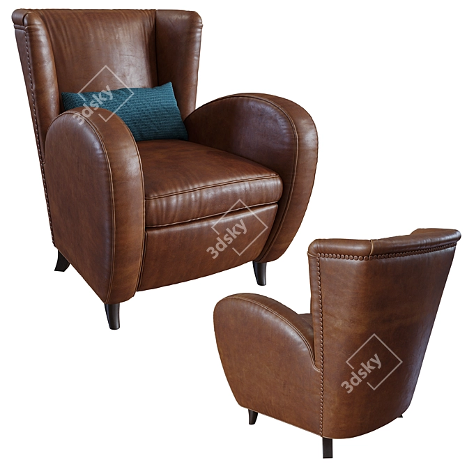 Baxter Lola: Sleek & Stylish Armchair 3D model image 1