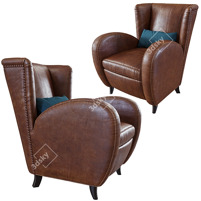 Baxter Lola: Sleek & Stylish Armchair 3D model image 2