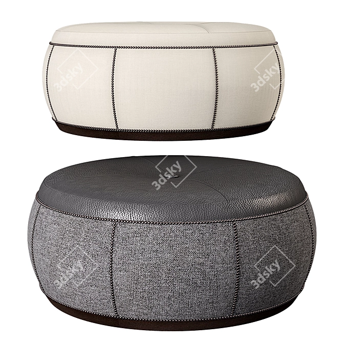 Underwood Ottoman: Stylish & Functional 3D model image 1