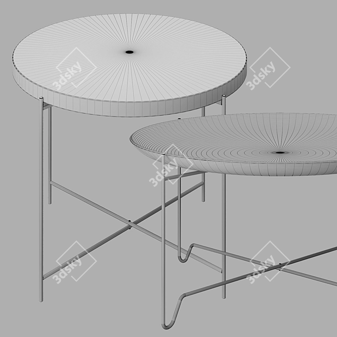 Modern Set of Coffee Tables: Zara Home 3D model image 2