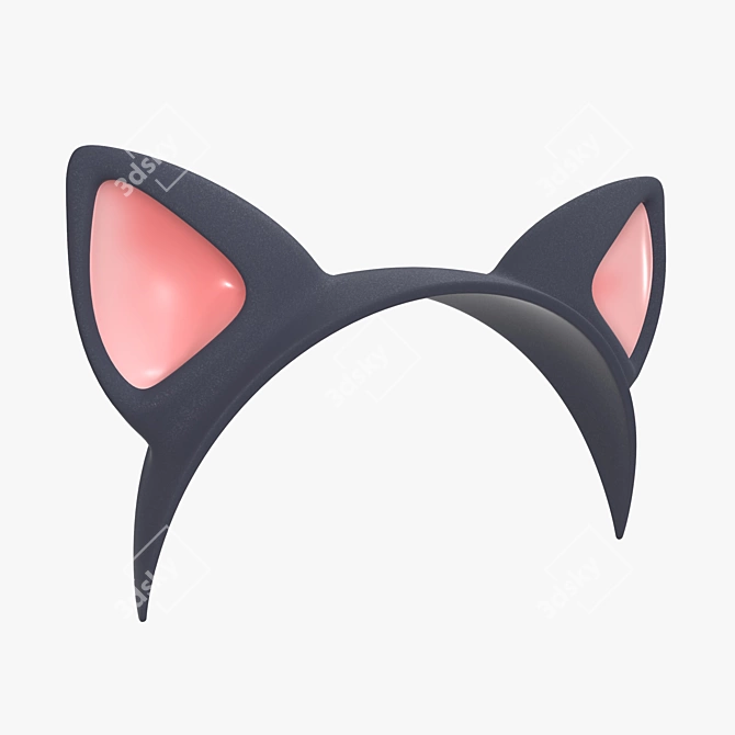 Cat Ears Headband: Adorable and Stylish 3D model image 1