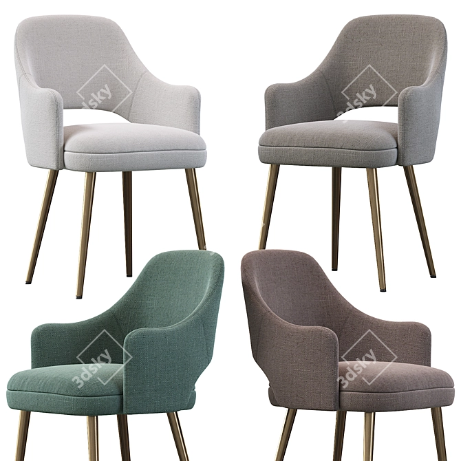 Comfortable and Modern Costanza Chair 3D model image 1