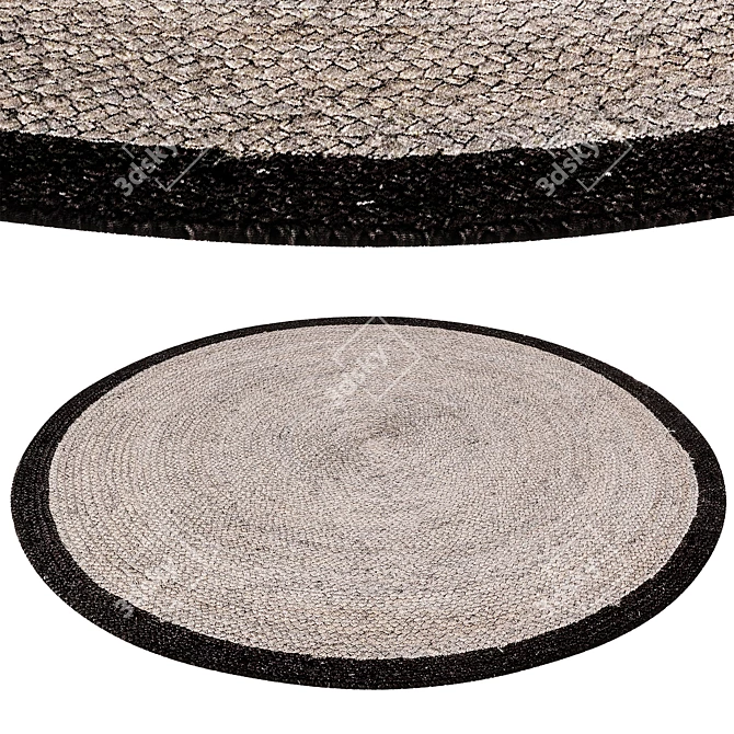 Modern Jute Rug by Kave Home 3D model image 1