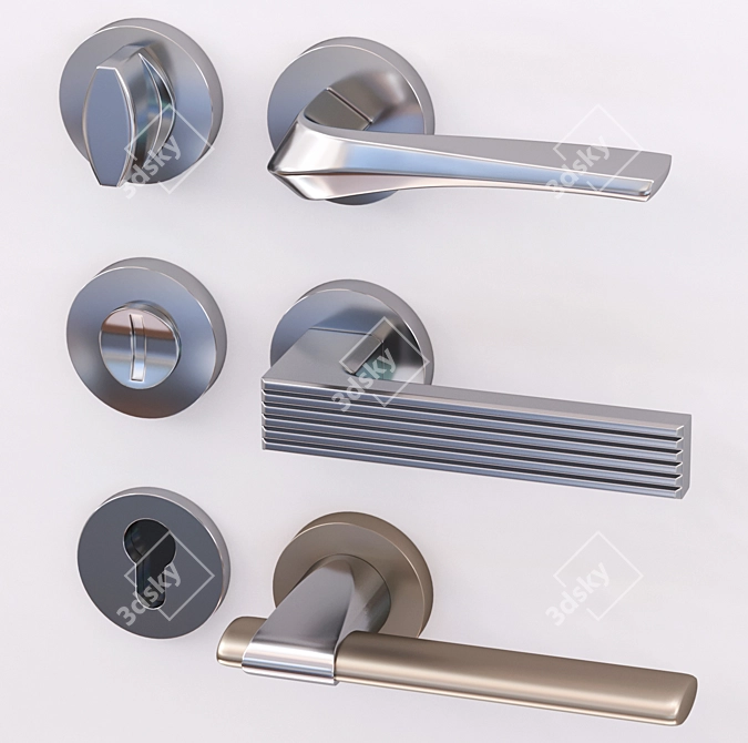 Urban Collection Door Handles - Flame, Line, Ajax 3D model image 1