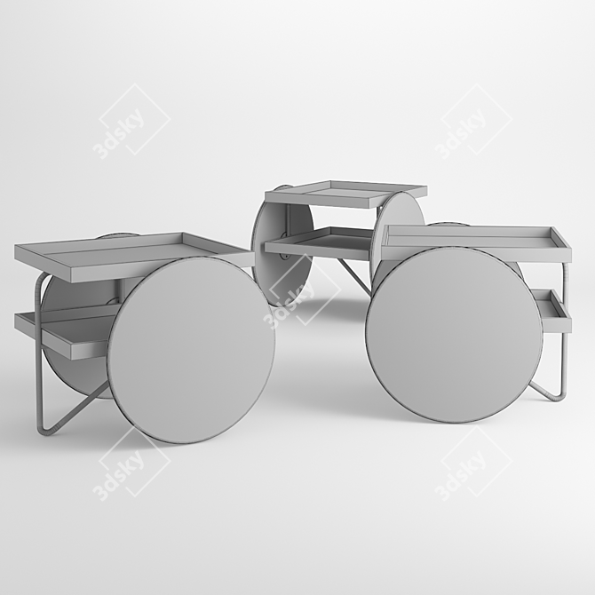 Versatile Casamania Chariot Mobile Table 3D model image 7