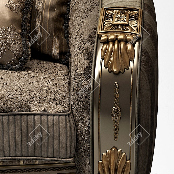 Luxurious Corner Sofa: Arredoclassic Liberty 3D model image 3