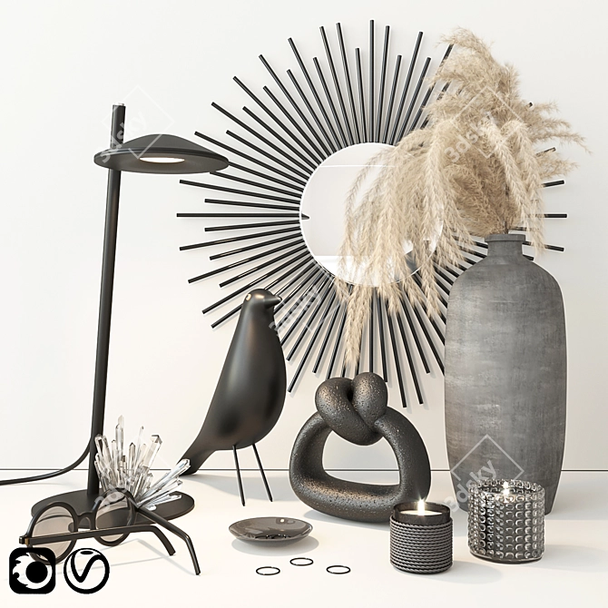 Elevate Your Space: Monochromatic Set 3D model image 1