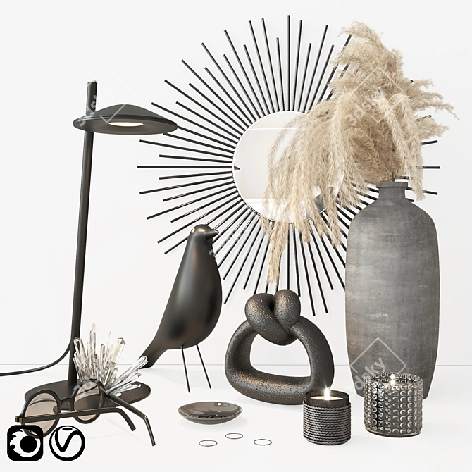 Elevate Your Space: Monochromatic Set 3D model image 4
