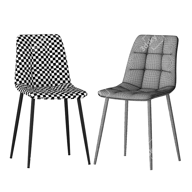 Stylish Gray Roma Chair: Elegant and Comfortable 3D model image 2