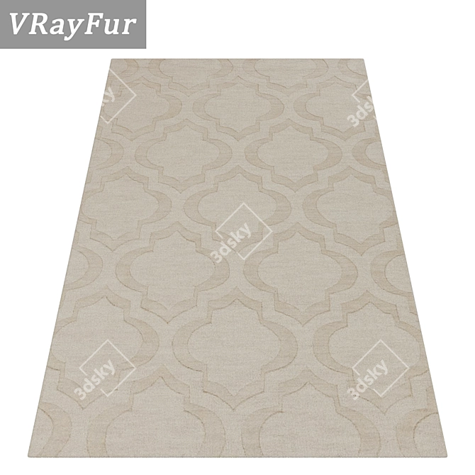 Luxury Rug Set: High-Quality Textures for Versatile Perspectives 3D model image 2