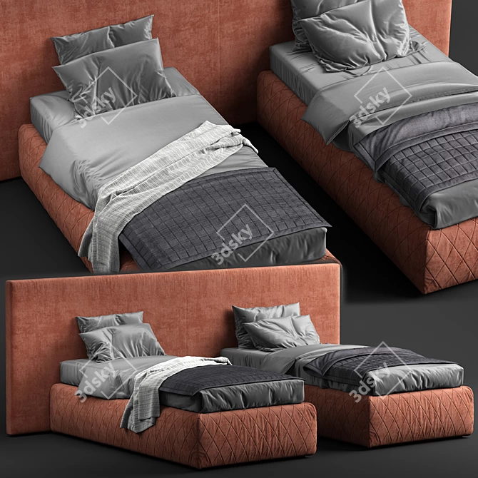 Tuyo Bed: Effortless Elegance 3D model image 1