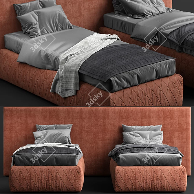 Tuyo Bed: Effortless Elegance 3D model image 2