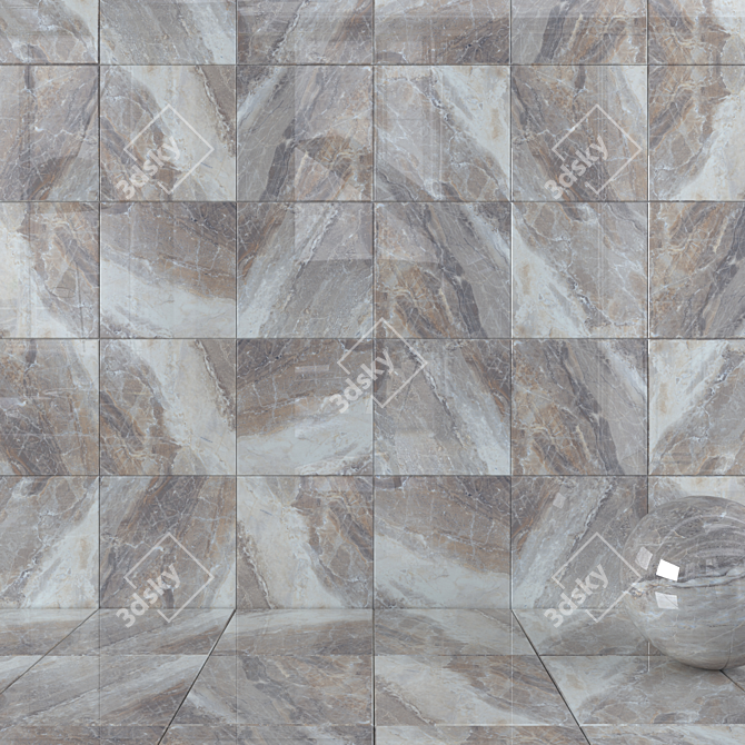 Alpin Classico Wall Tiles: Multi-Texture, HD, 60x60cm 3D model image 1