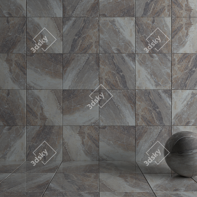 Alpin Classico Wall Tiles: Multi-Texture, HD, 60x60cm 3D model image 3