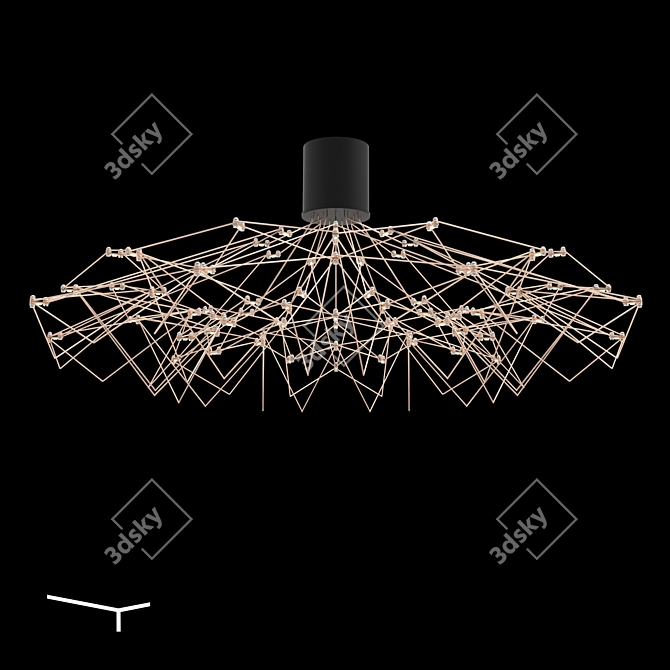 Graceful Ballet Pendant Light 3D model image 1