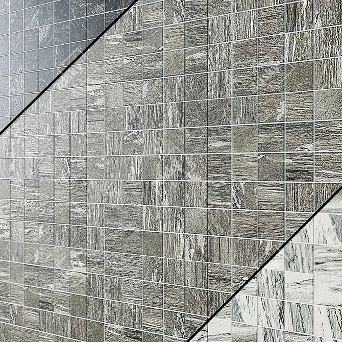 Skyfall Mosaic Tiles: Exquisite Variety 3D model image 1