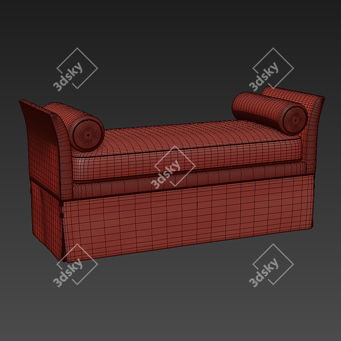 Kravet Salamanca Bench: Elegant and Versatile Seating 3D model image 2