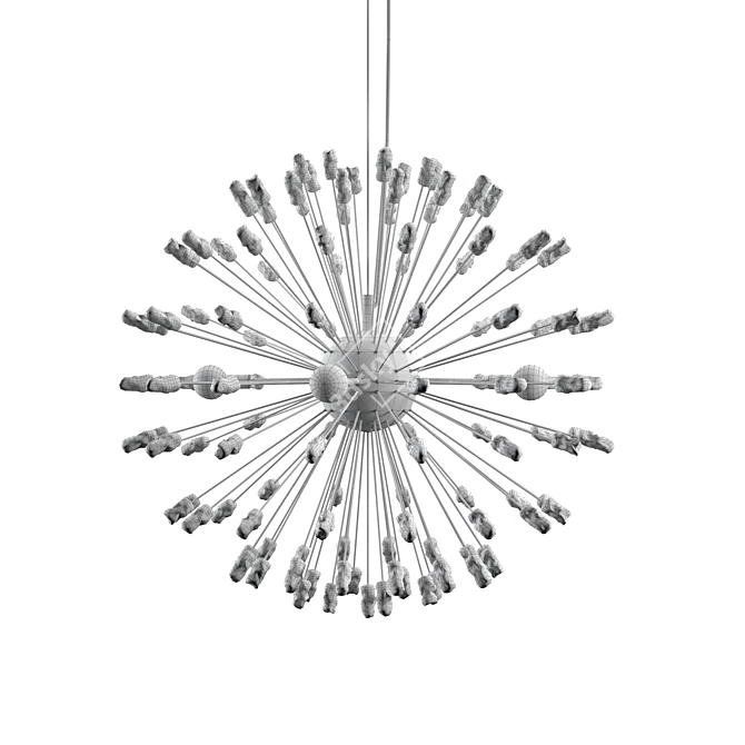 Ethereal Selenite Pendant Light 3D model image 2