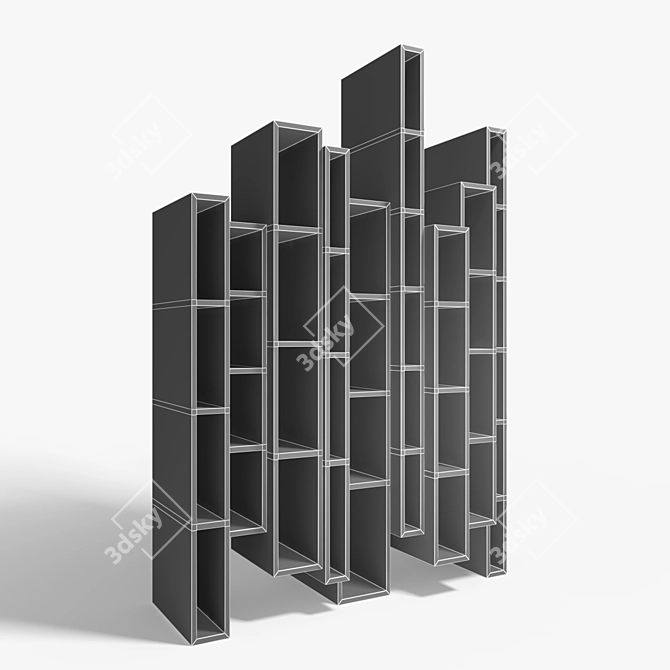 Elegant Ceccotti Skyline Bookcase 3D model image 4