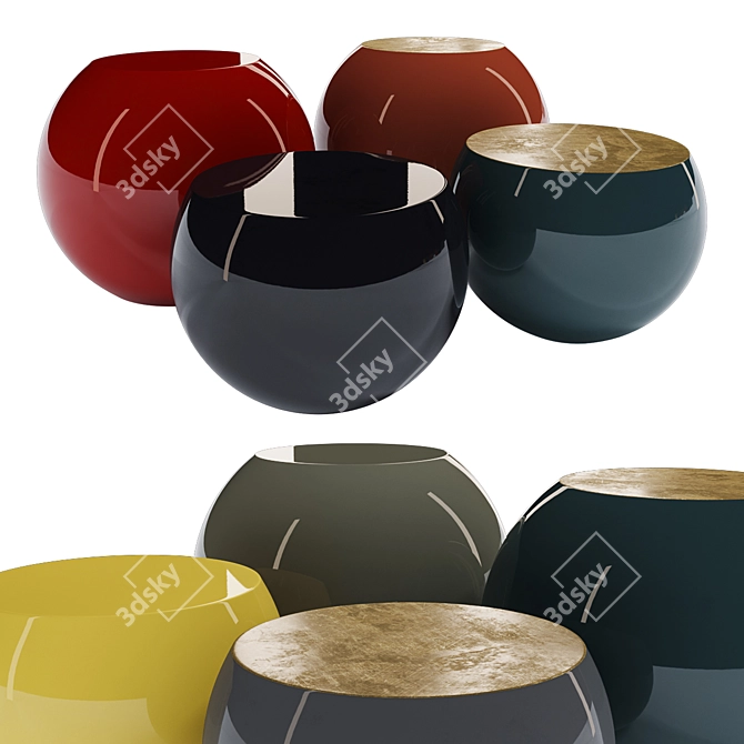 Modern Minimalist Low Tables 3D model image 1