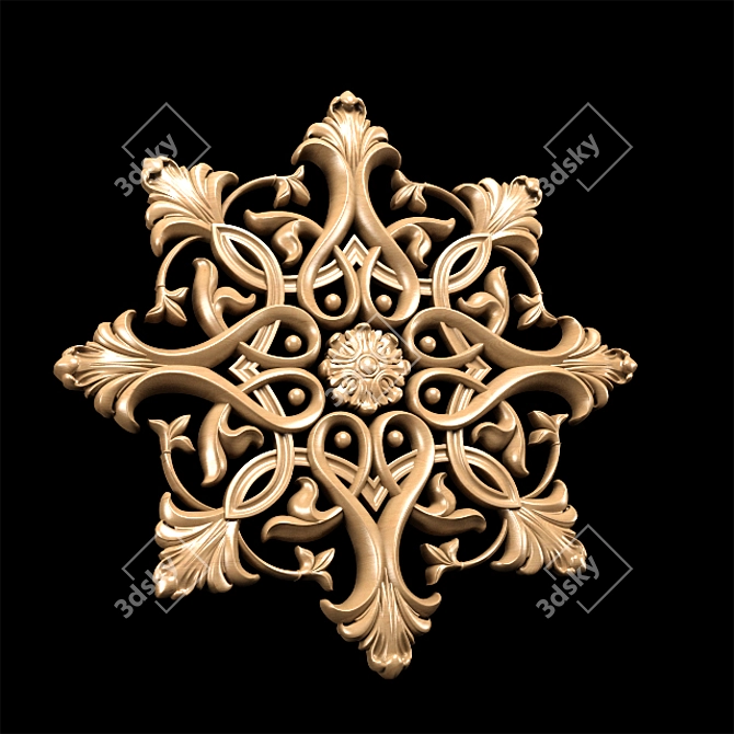 Classic Carving Trim for CNC Router 3D model image 2