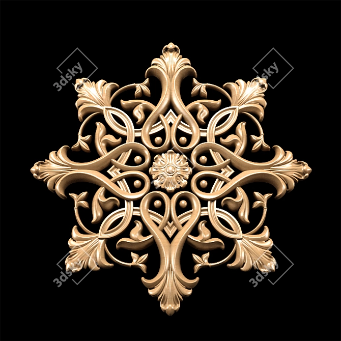 Classic Carving Trim for CNC Router 3D model image 3