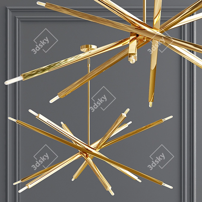 Flexible Contemporary Pendant Light 3D model image 2