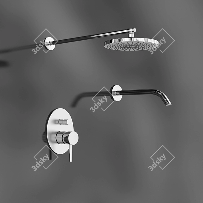Raiber R9502 Shower Set 3D model image 2