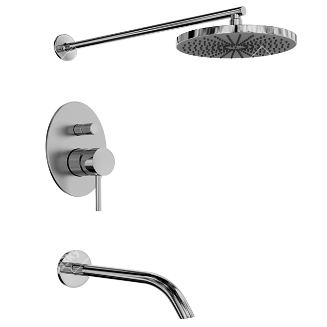 Raiber R9502 Shower Set 3D model image 9