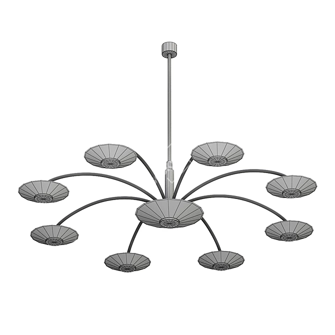 Modern LED Ceiling Chandelier 3D model image 2