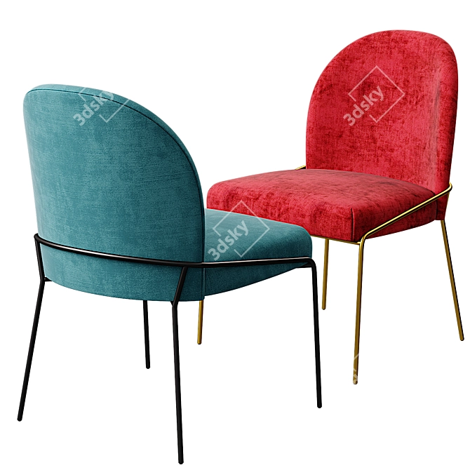 Modern Astrud Dining Chair: Stylish & Comfortable 3D model image 2