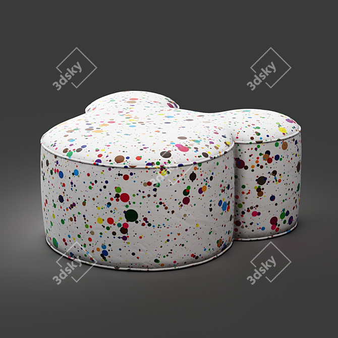 Whimsical Mickey Mouse Ottoman - Perfect for Disney Fans! 3D model image 3