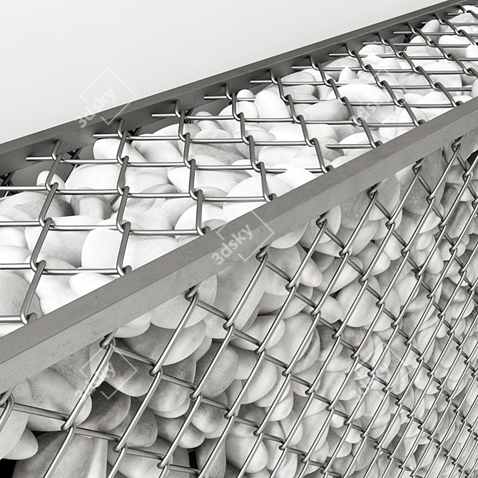 Gabion Pebble Low N6 Mesh 3D model image 1