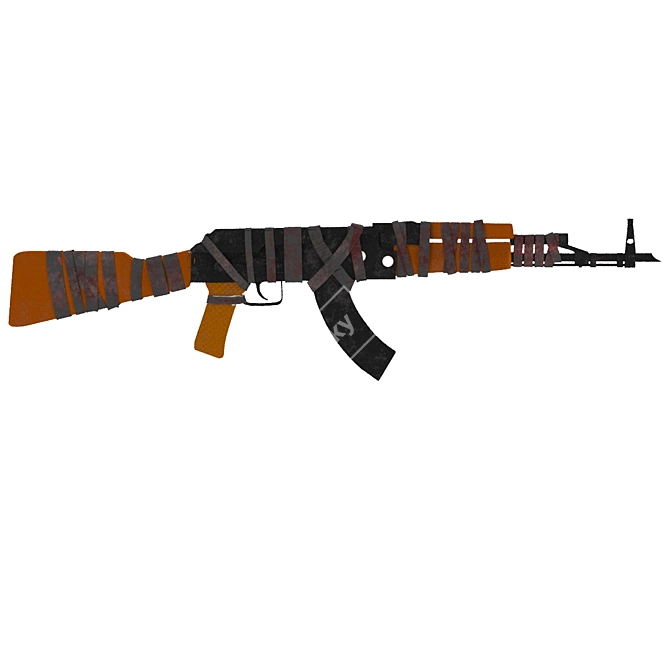 Title: AKM Cloth-wrapped 3D Model 3D model image 1