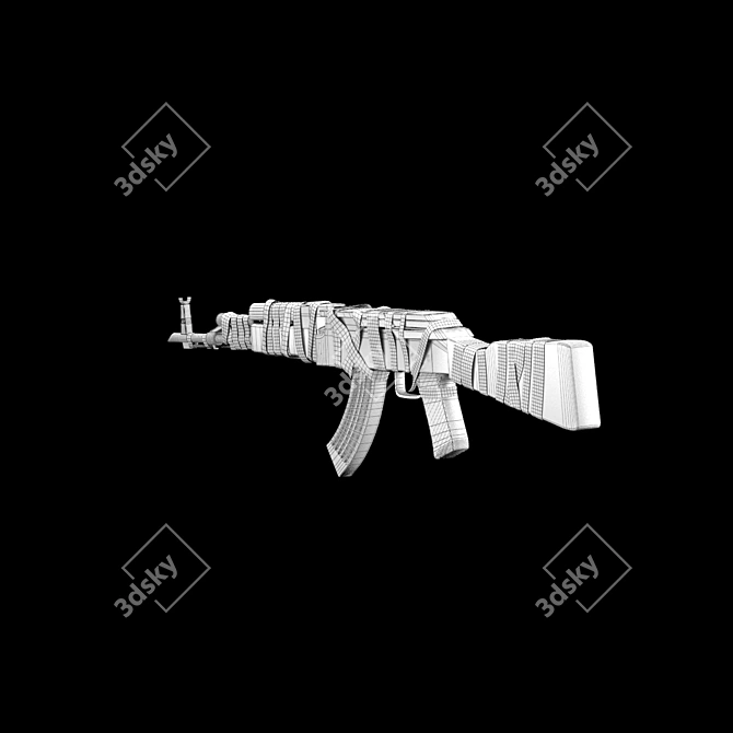 Title: AKM Cloth-wrapped 3D Model 3D model image 11