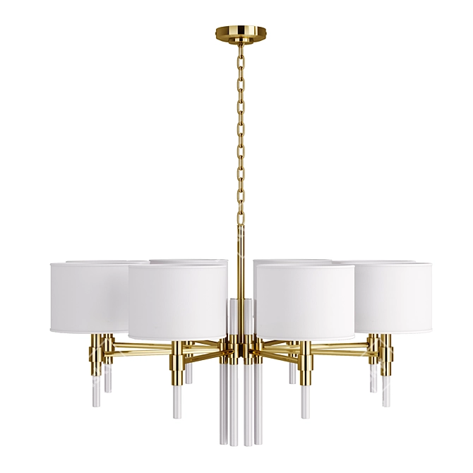 Elegant Elico Pendant Chandelier 3D model image 2