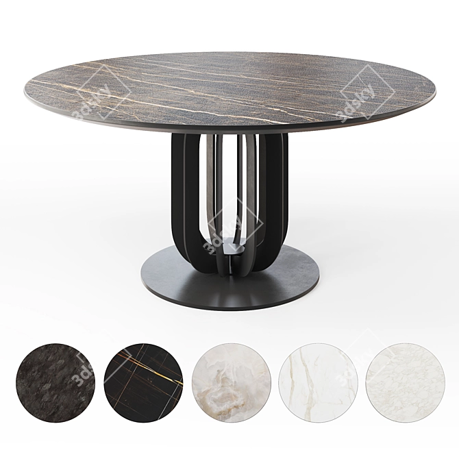 Sleek Keramik Table: Elegant Design & Durable Finish 3D model image 1