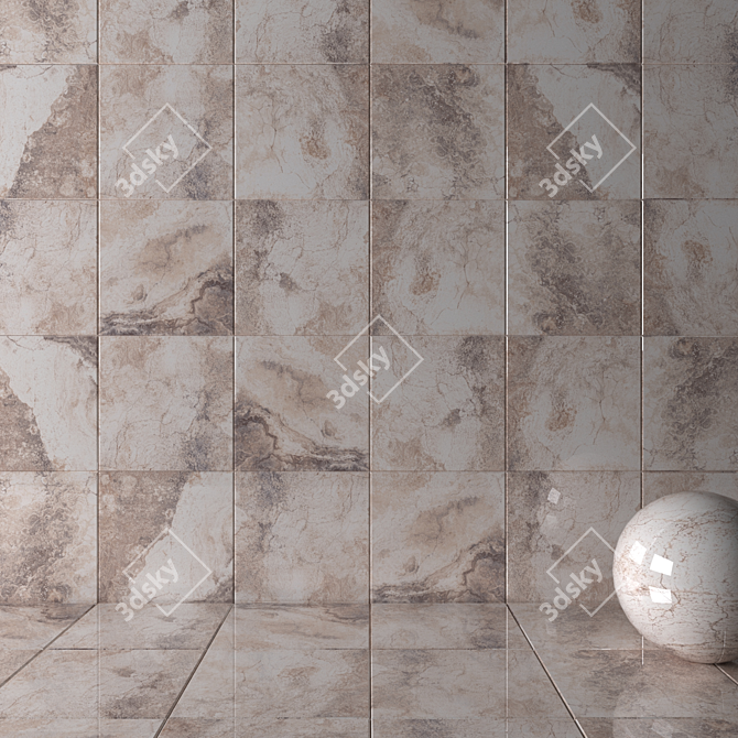 Bizantino Rustic Wall Tiles - Multi-Texture, High-Quality 3D model image 2