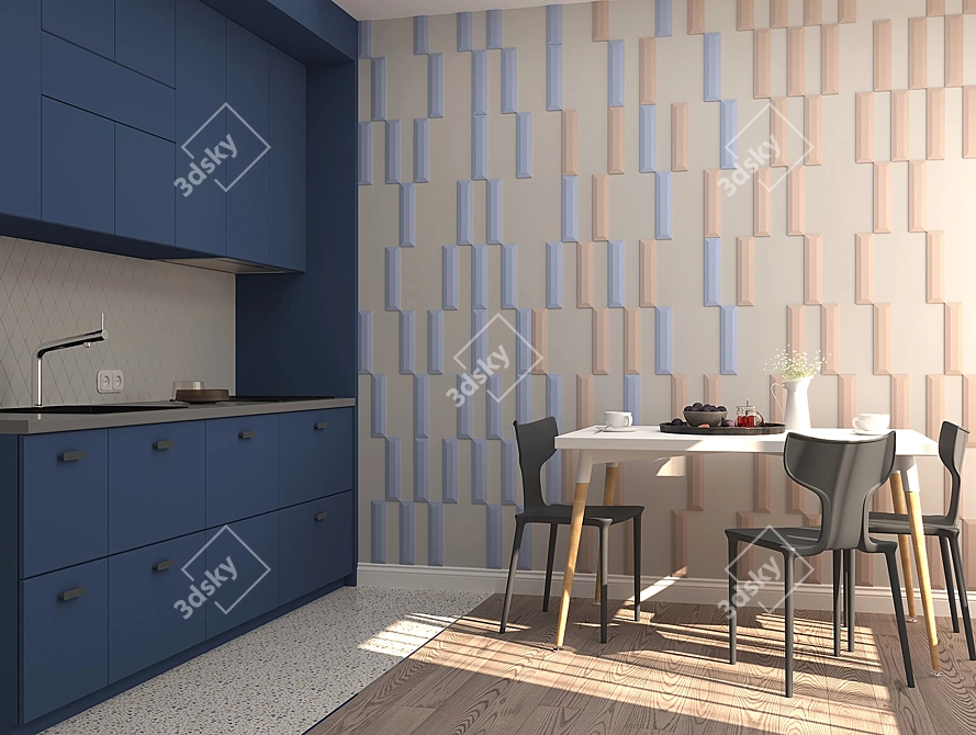 ASHOME 3D Wall Tile: Stylish & Versatile 3D model image 3