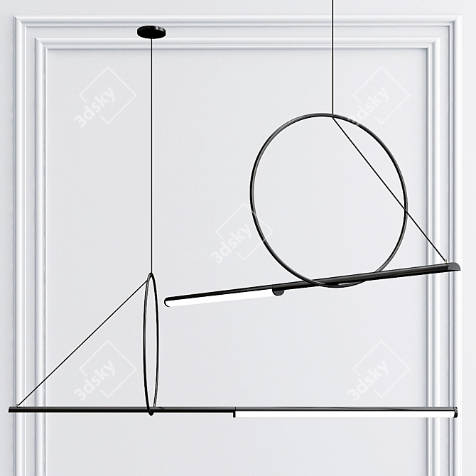 Modern LED Hanging Light: Siris 3D model image 1