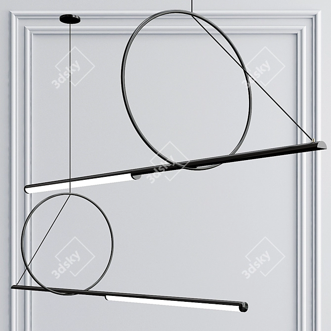 Modern LED Hanging Light: Siris 3D model image 2