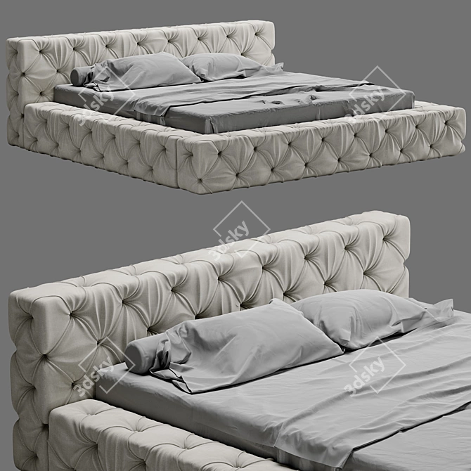 Sleek and Stylish Soho Bed 3D model image 1