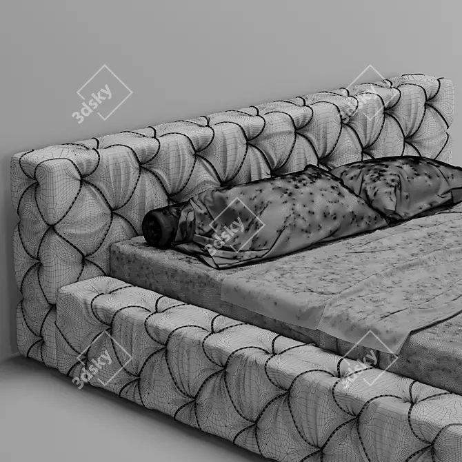 Sleek and Stylish Soho Bed 3D model image 2