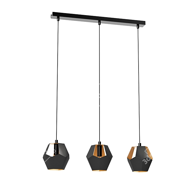 Elegant Rasigures Pendant Set 3D model image 2